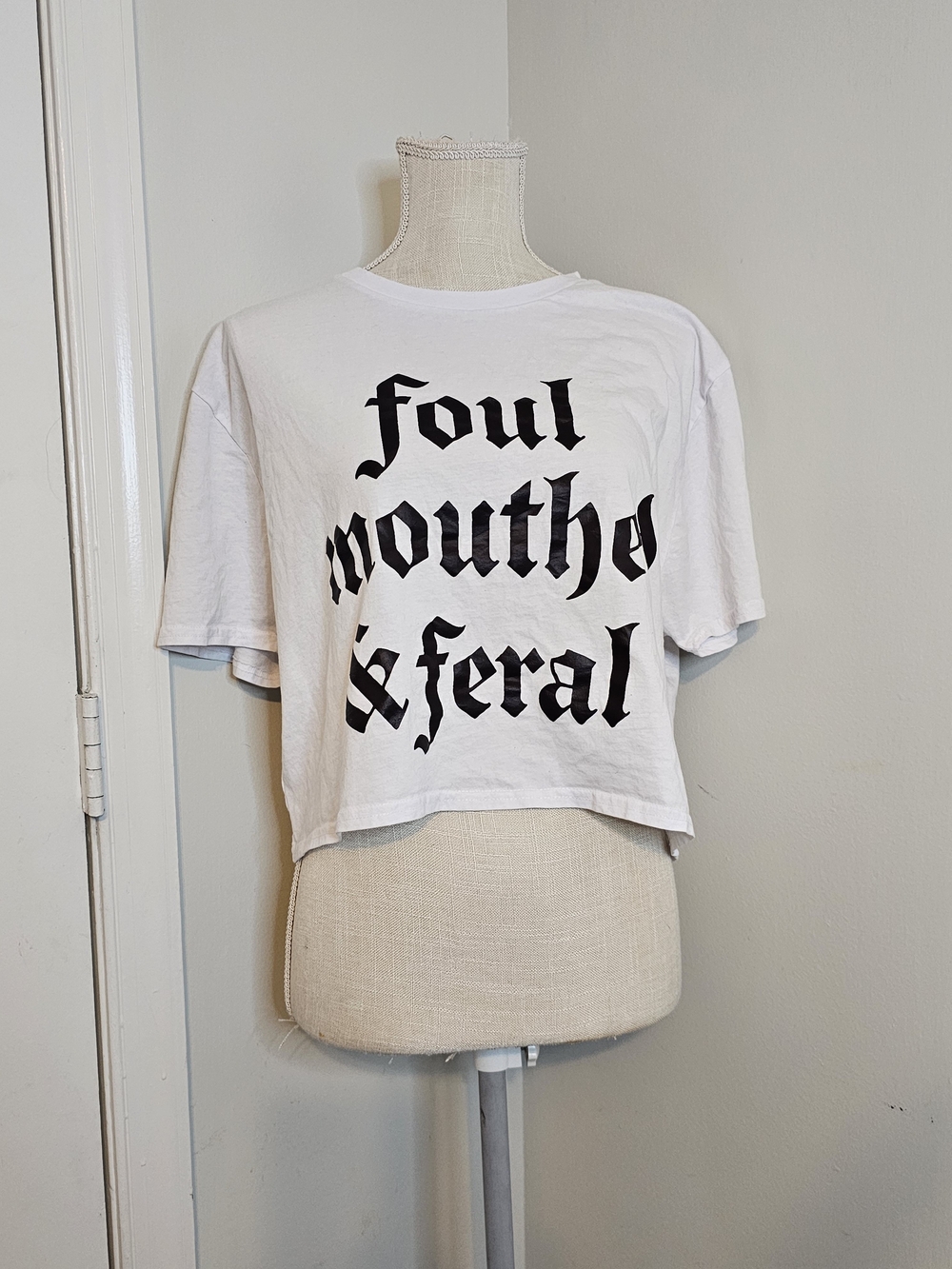 Black & White Cropped Tee